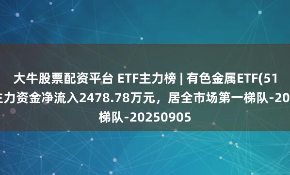 大牛股票配资平台 ETF主力榜 | 有色金属ETF(512400)主力资金净流入2478.78万元，居全市场第一梯队-20250905