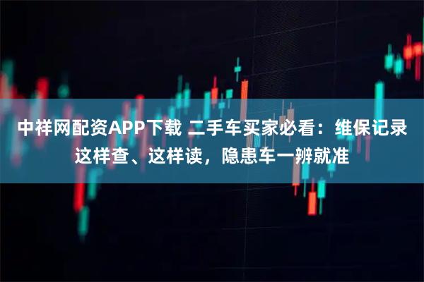 中祥网配资APP下载 二手车买家必看：维保记录这样查、这样读，隐患车一辨就准